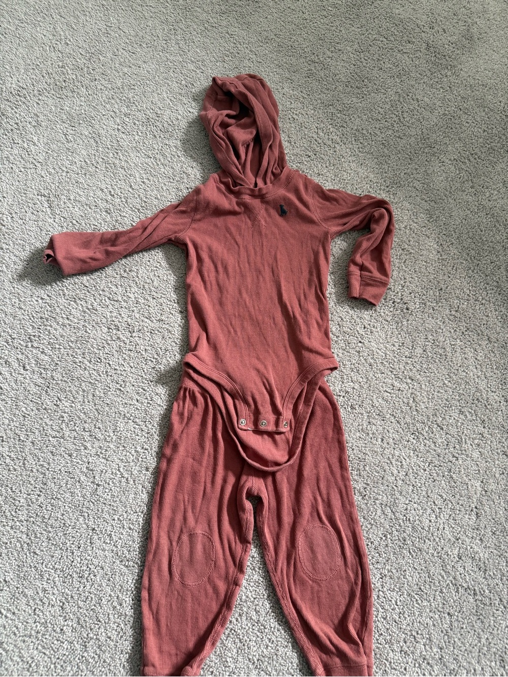 Carter's Dusty Rose Hooded One-Piece Bodysuit